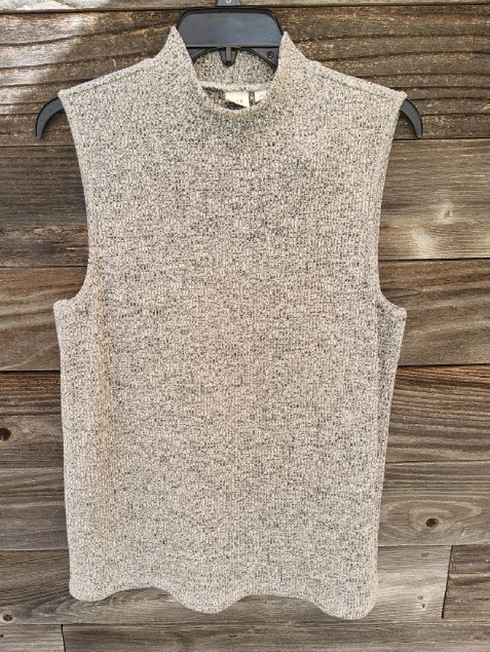 GAP Sleeveless Mock Grey Turtleneck